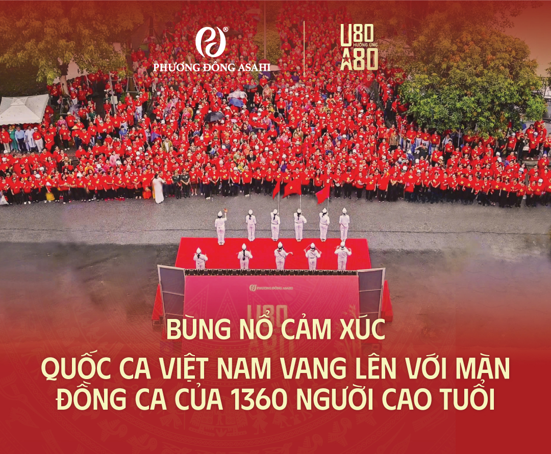 Bùng nổ cảm xúc: Quốc ca Việt Nam vang lên với màn đồng ca của 1360 người cao tuổi