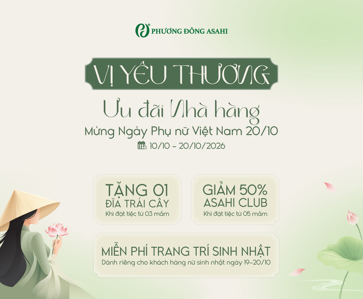 VỊ YÊU THƯƠNG | ƯU ĐÃI NHÀ HÀNG MỪNG NGÀY PHỤ NỮ VIỆT NAM 20/10