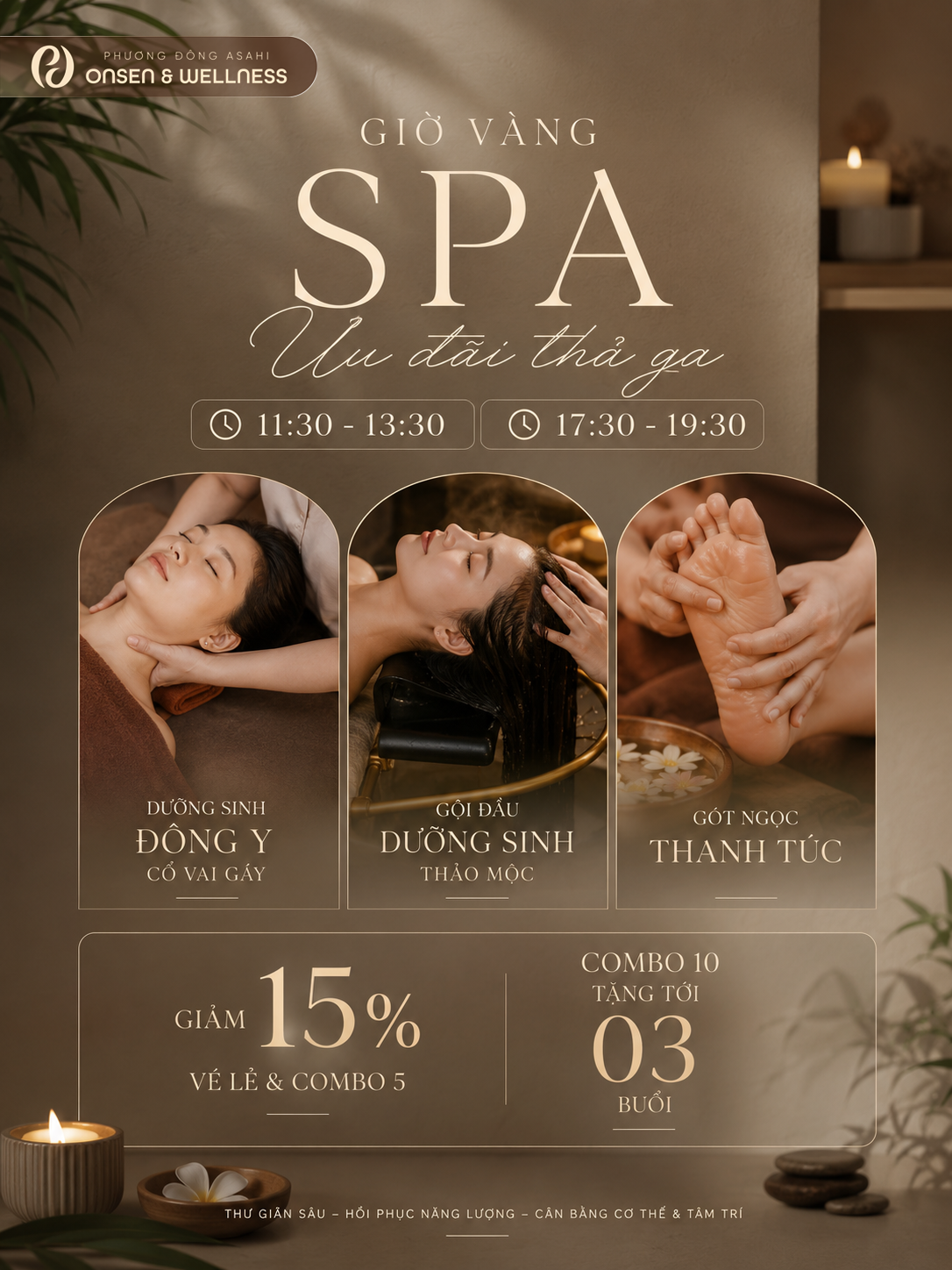 GIỜ VÀNG SPA, ƯU ĐÃI THẢ GA