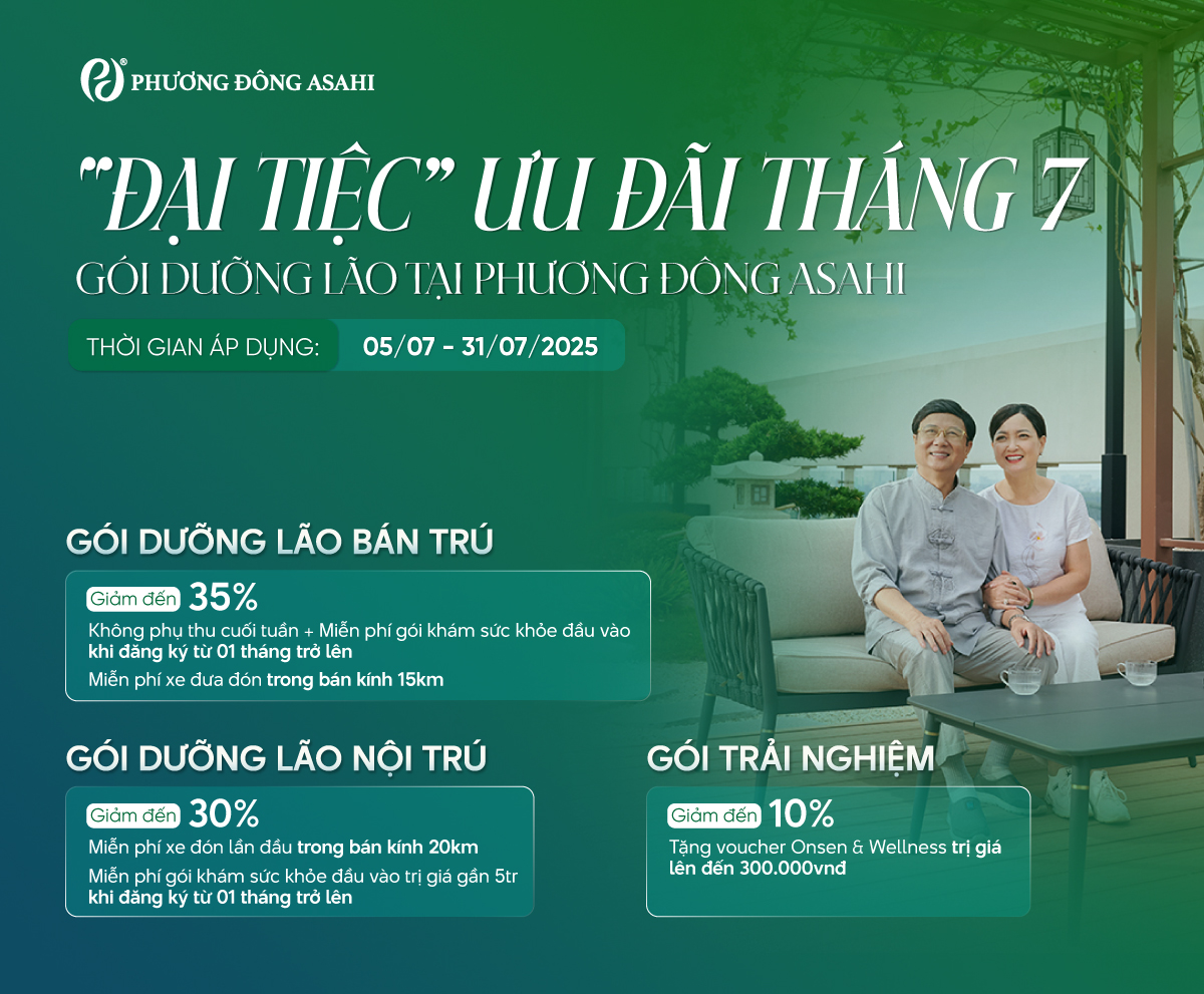“ĐẠI TIỆC” ƯU ĐÃI THÁNG 7 VỚI GÓI DƯỠNG LÃO TẠI PHƯƠNG ĐÔNG ASAH