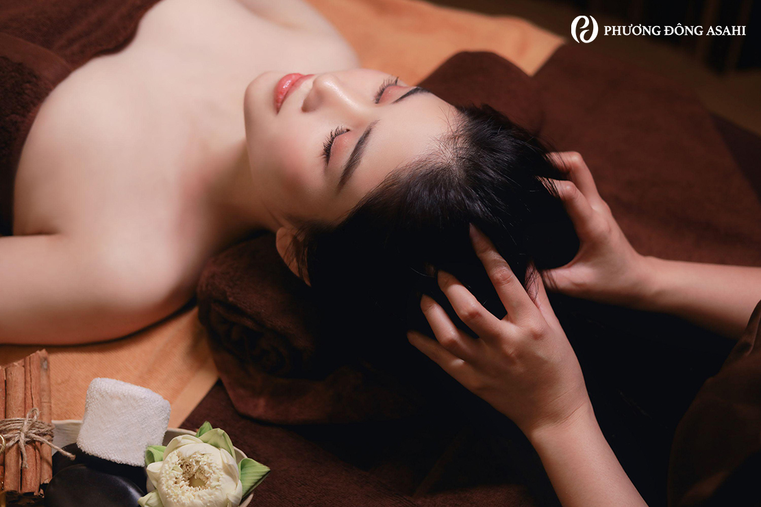 Quy trình gội đầu dưỡng sinh tại Phương Đông Asahi Onsen & Wellness