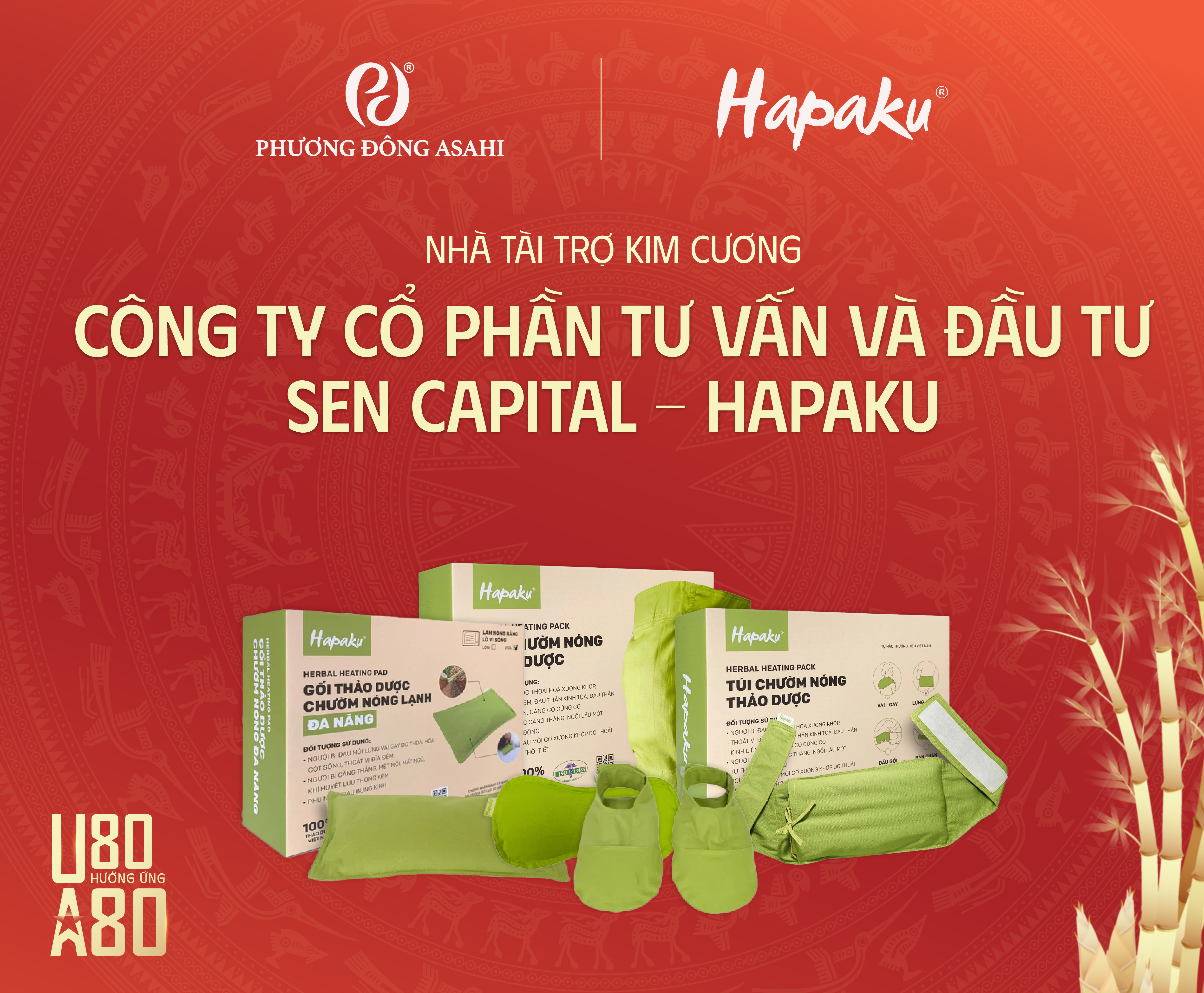 Giới thiệu Nhà tài trợ kim cương sự kiện “U80 hưởng ứng A80”: Công ty Cổ phần Tư vấn và Đầu tư Sen Capital, Nhãn hàng Hapaku